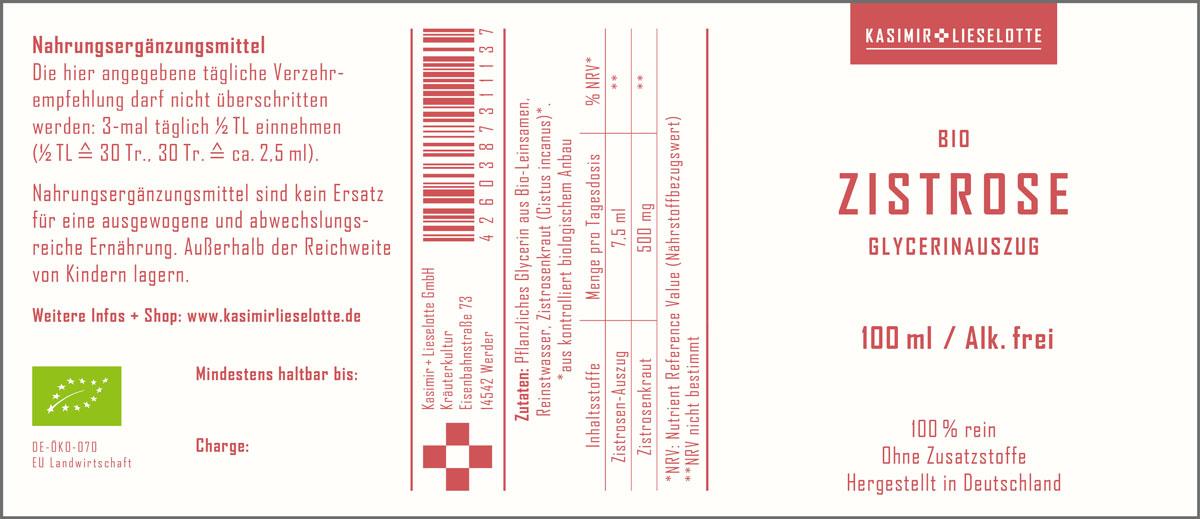 Zistrose Tinktur Alkoholfrei Bio Zistrose Tinktur Alkoholfrei Bio