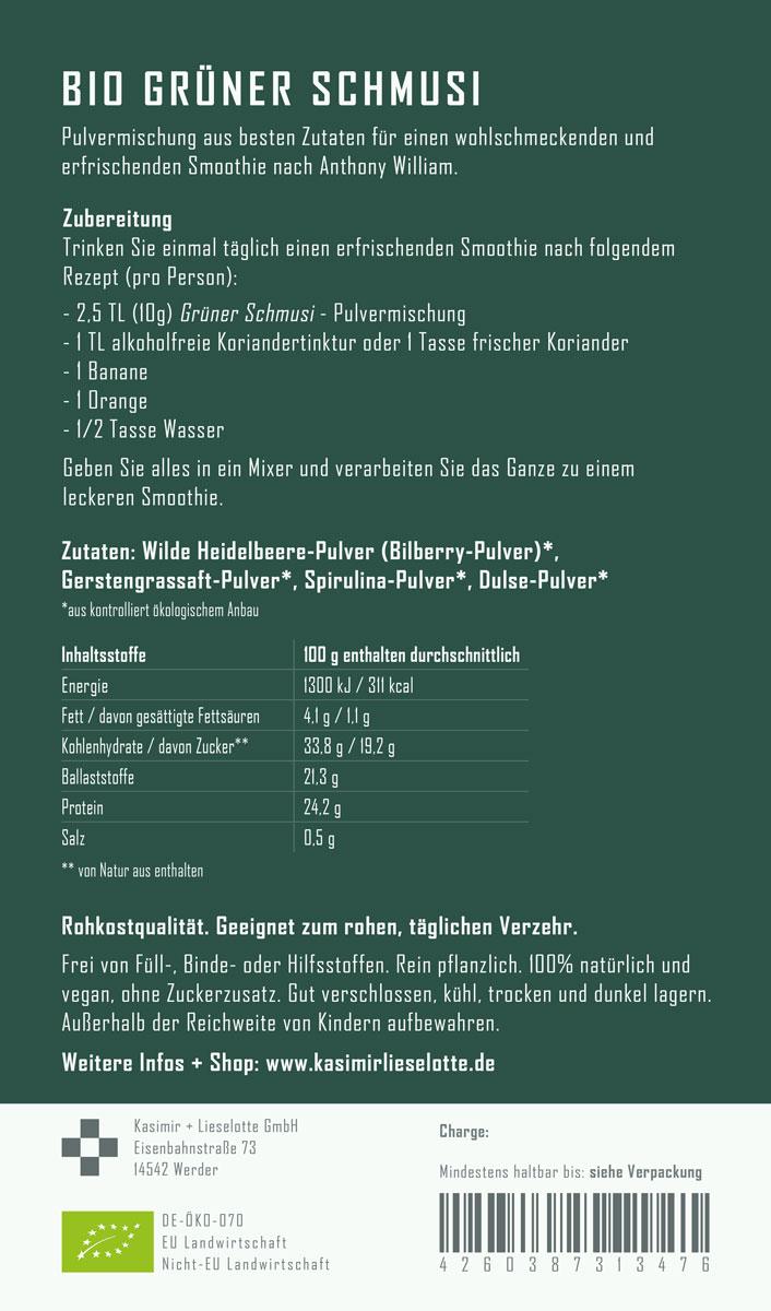 Grüner Schmusi Bio Grüner Schmusi Bio